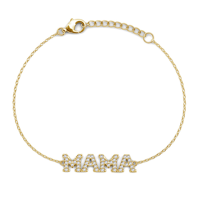 Dainty MAMA Letter Sparkle Bracelet Mother’s Day Jewelry Present / DB0255