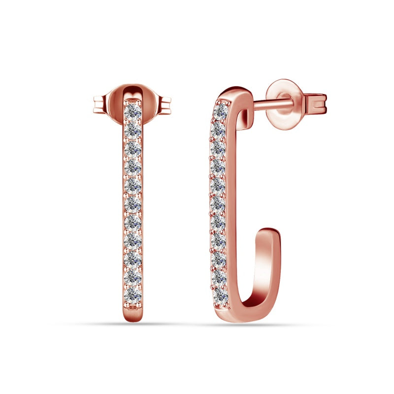 Modern Geometric Linear Earrings With Swarovski Crystal 18K Gold Plated Trendy Jewelry/ DE0889