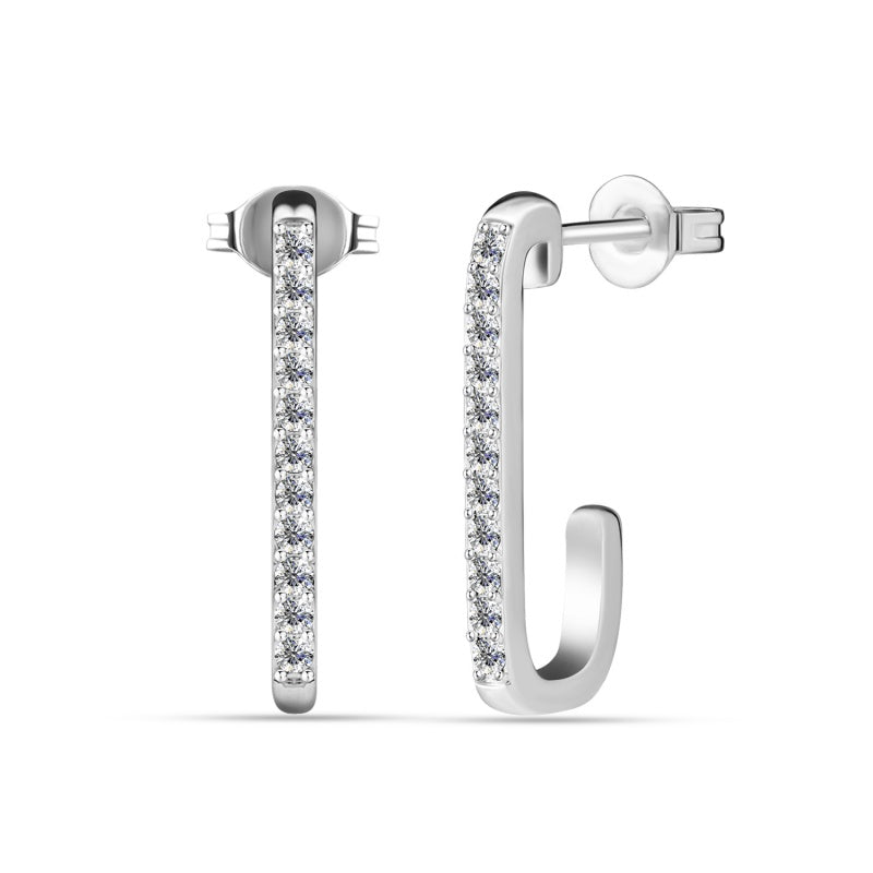 Modern Geometric Linear Earrings With Swarovski Crystal 18K Gold Plated Trendy Jewelry/ DE0889