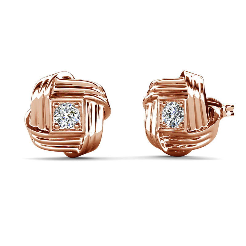 Unisex Geometric Woven Stud Earrings Architectural Minimalist Jewelry/ DE0978