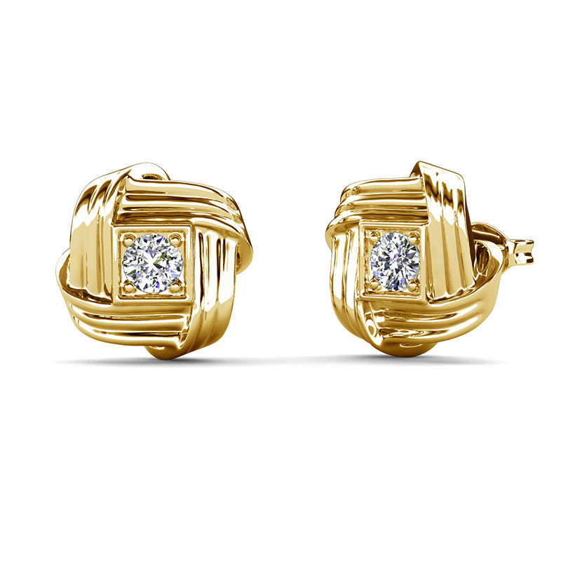 Unisex Geometric Woven Stud Earrings Architectural Minimalist Jewelry/ DE0978