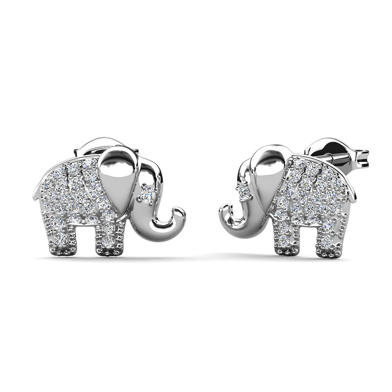 Foxy Elegance Swarovski Crystal Stud Earrings Premium Everyday Accessory / DE0984