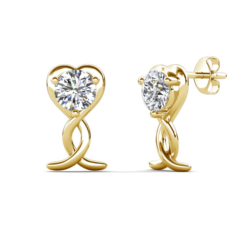 Endless Embrace Twist Drop Earrings Chic Statement Accessory/ DE0989