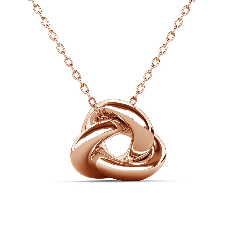 Dainty Solid Silver Love Knot Necklace No Stone Simple Layering Chain / DP0884