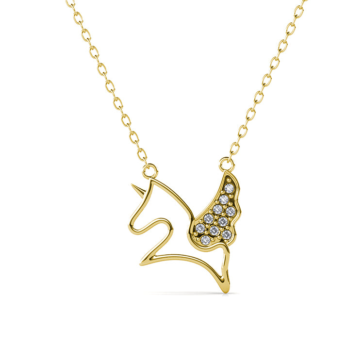 Unique Minimalist Pegasus Pendant Necklace Premium Artistic Jewelry / DP0769