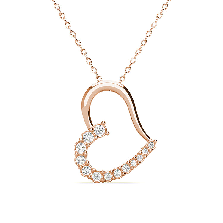 Minimalist Heart Jewelry Anti-Tarnish Asymmetric Hollow Heart Pendant / DP0792