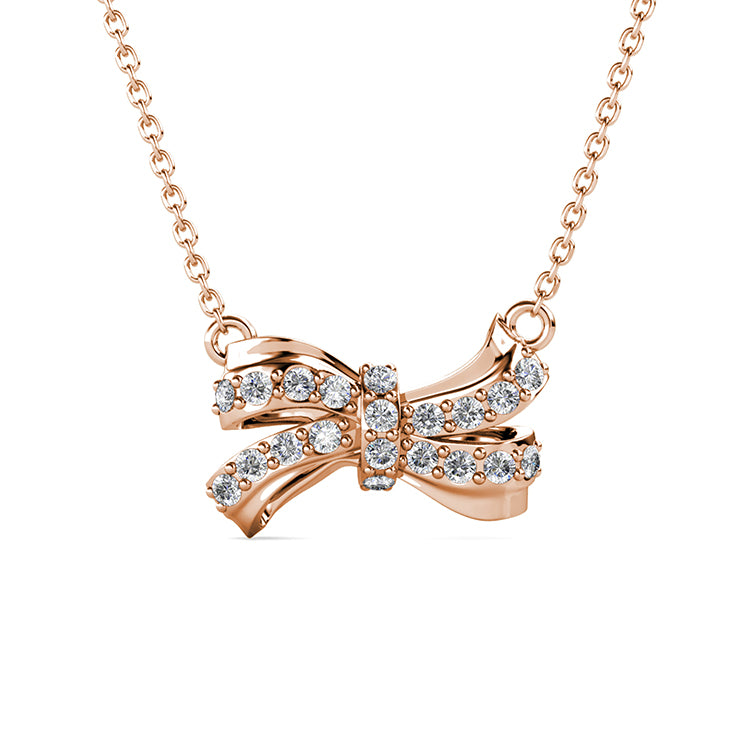 Horizontal Ribbon Pendant Gold Plated Coquette Jewelry / DP0764