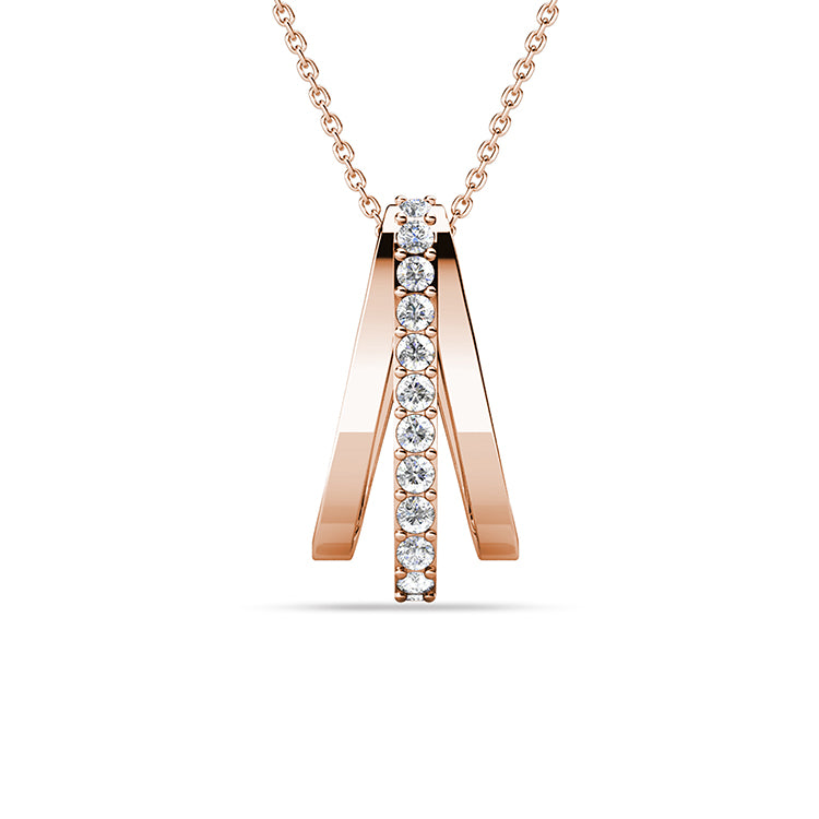 Hypoallergenic Copper Vertical Linear Bar Frame Comfort Fit Thin O Link Stack Layer Necklace Silver Plated Lightweight Double V Side Linear Bar Stackable Women’s Formal Daily Pendant N/ DP0745