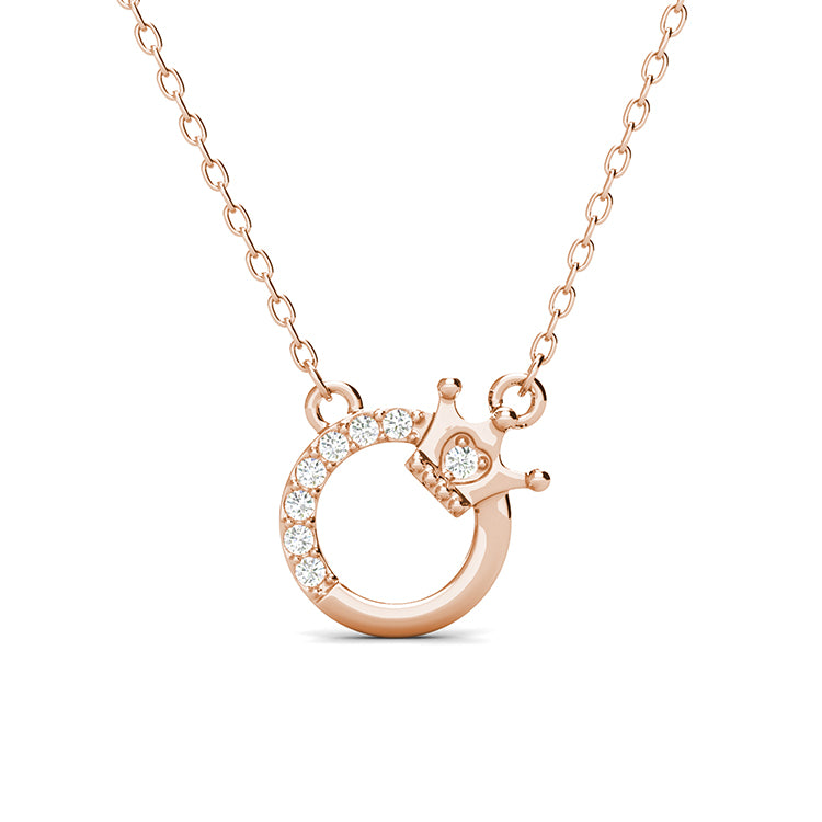 Classic Royal Crown Hoop Necklace Hypoallergenic Jewelry / DP0796