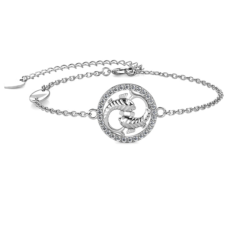 Dreamy & Romantic Pisces Zodiac Swarovski Crystal Bracelet Meaningful Spiritual Jewelry/ DB0213