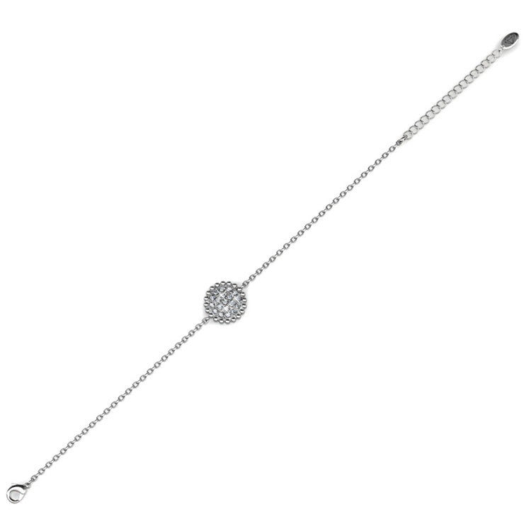 Versatile Stackable Pavé Circle Bracelet Chic Everyday Accessory / DB0012