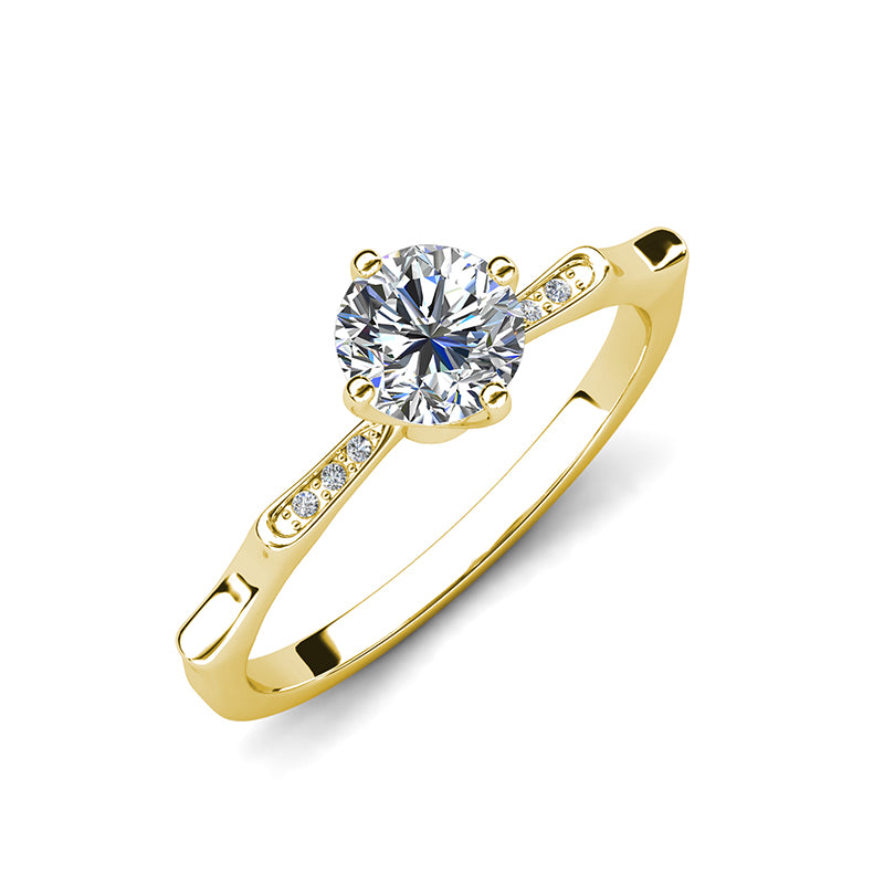 Women’s Minimal Promise Ring 18K Silver Hypoallergenic Dual Side Tiny Crystal Slim Stack Ring/ DR0126