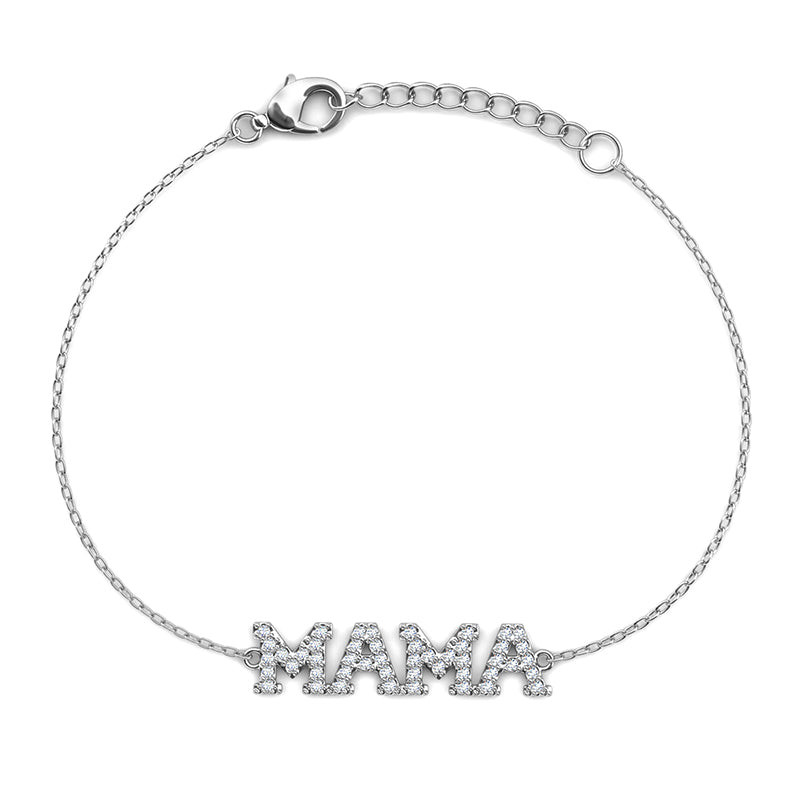 Dainty MAMA Letter Sparkle Bracelet Mother’s Day Jewelry Present / DB0255