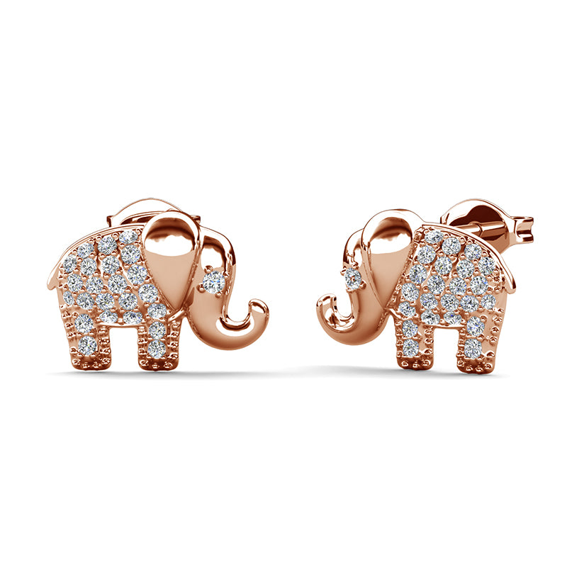 Foxy Elegance Swarovski Crystal Stud Earrings Premium Everyday Accessory / DE0984