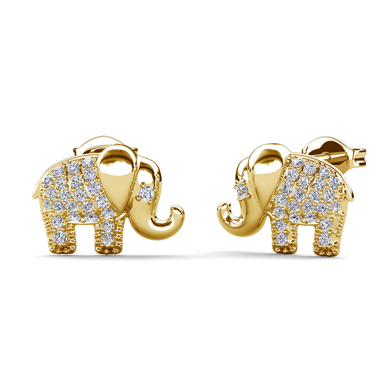 Foxy Elegance Swarovski Crystal Stud Earrings Premium Everyday Accessory / DE0984
