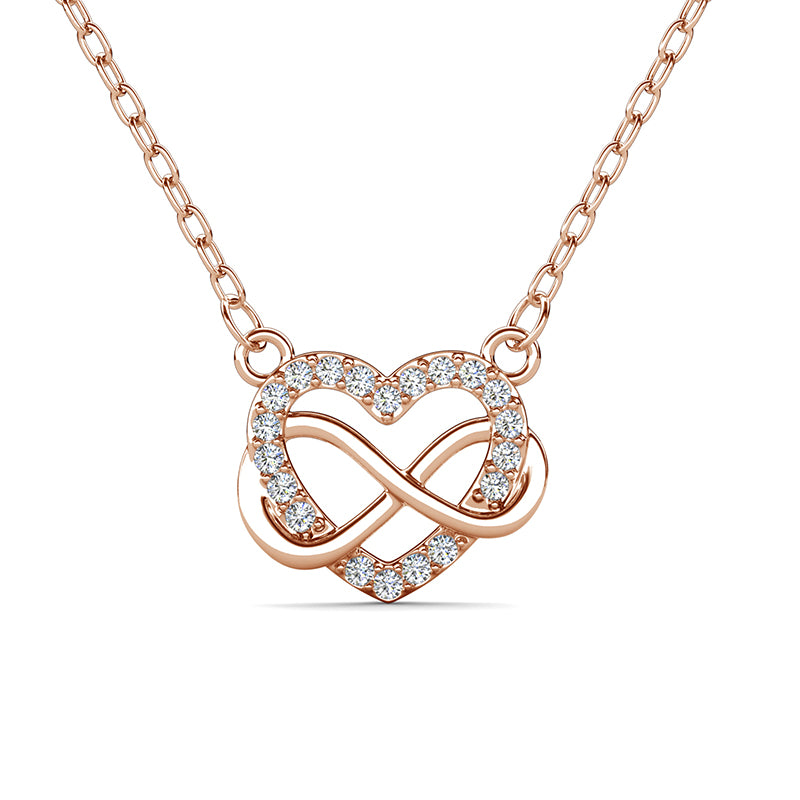 Symbolic Infinity & Heart Necklace,A Symbol Of Endless Love Pendant  / DP0874