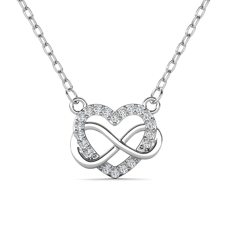 Symbolic Infinity & Heart Necklace,A Symbol Of Endless Love Pendant  / DP0874