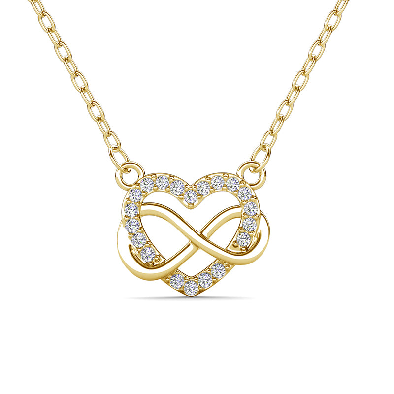 Symbolic Infinity & Heart Necklace,A Symbol Of Endless Love Pendant  / DP0874