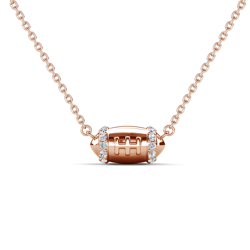 18K Gold Plated American Football Pendant Necklace, Perfect Gift for Football Fans & Players / DP0895