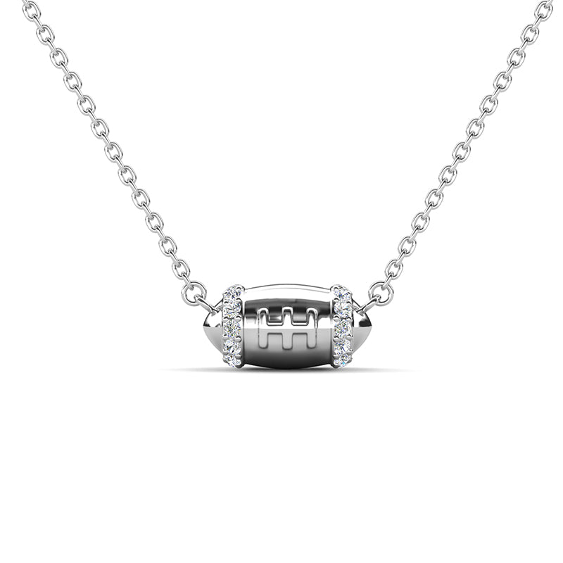18K Gold Plated American Football Pendant Necklace, Perfect Gift for Football Fans & Players / DP0895