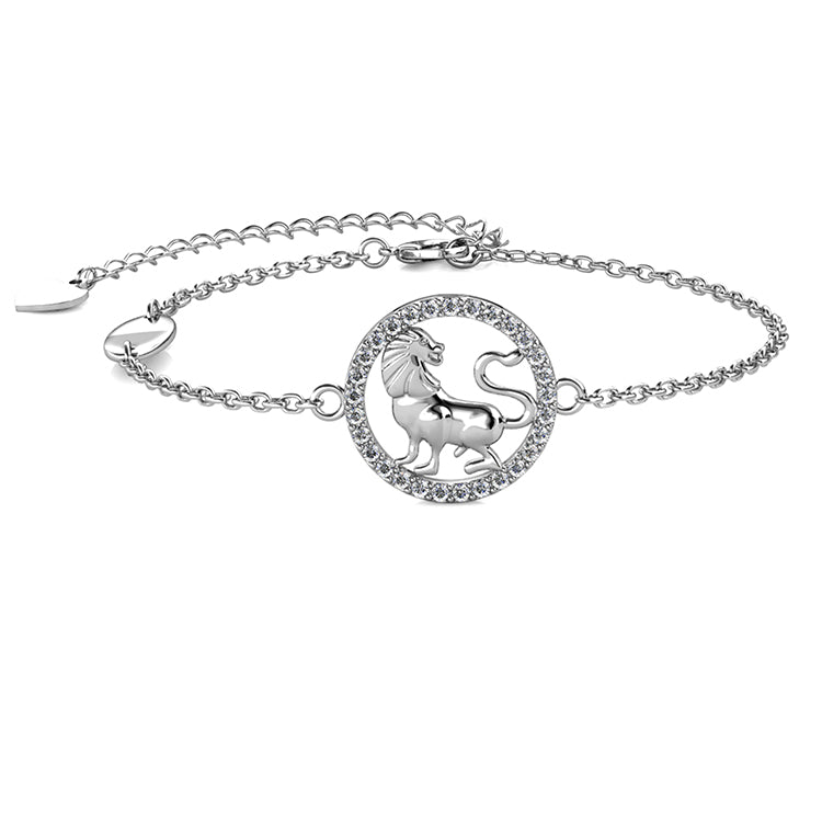 Dainty Flexible Adjustable Chain Leo Lion  Zodiac  Bracelet Anti-Tarnish Copper Jewelry/ DB0205