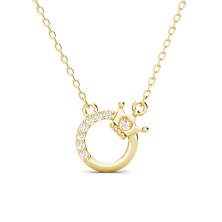 Classic Royal Crown Hoop Necklace Hypoallergenic Jewelry  / DP0796