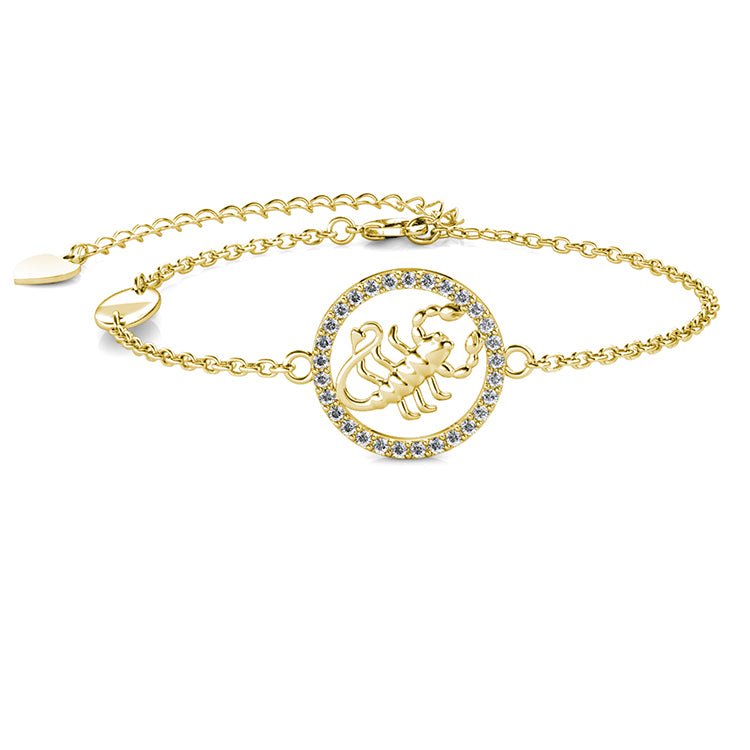 Powerful Scorpio Zodiac Swarovski Crystal Bracelet Elegant Everyday Astrology Jewelry/ DB0208