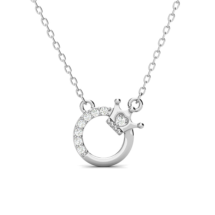 Classic Royal Crown Hoop Necklace Hypoallergenic Jewelry  / DP0796