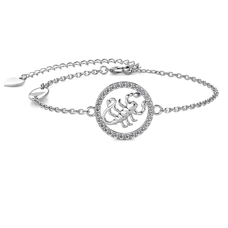 Powerful Scorpio Zodiac Swarovski Crystal Bracelet Elegant Everyday Astrology Jewelry/ DB0208