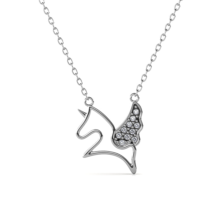 Unique Minimalist Pegasus Pendant Necklace Premium Artistic Jewelry / DP0769