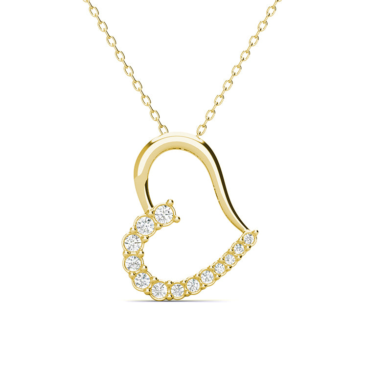 Minimalist Heart Jewelry Anti-Tarnish Asymmetric Hollow Heart Pendant / DP0792