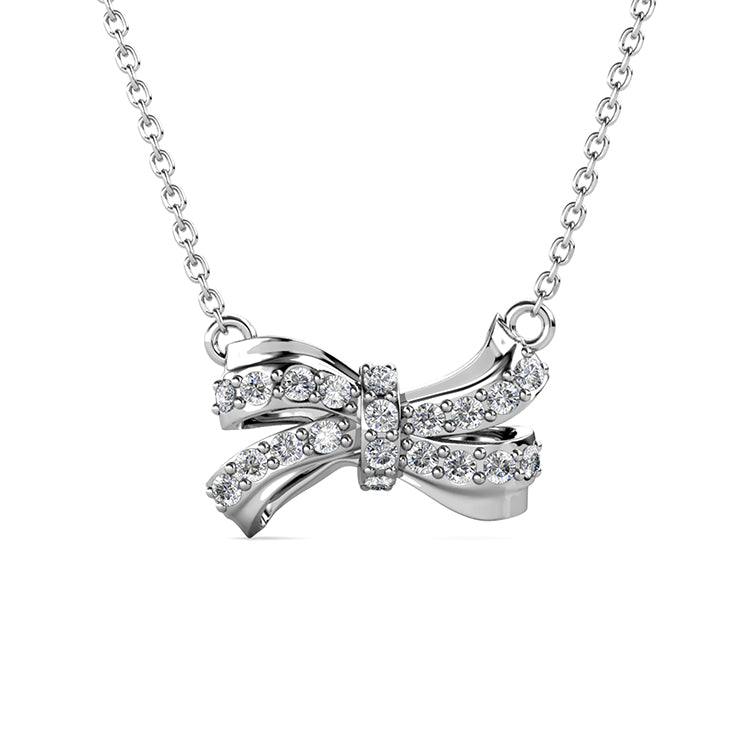 Horizontal Ribbon Pendant Gold Plated Coquette Jewelry / DP0764