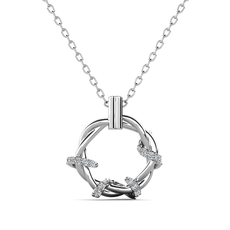 Trendy Geometric Circular Twisted Necklace for Women 18K Gold Plated, Nickel-Free for Sensitive Skin/ DP0802