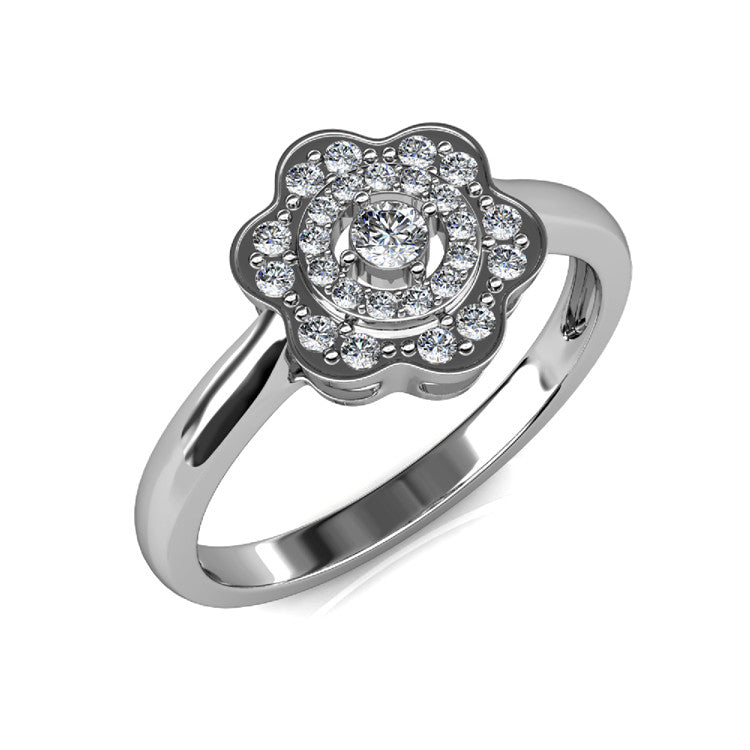 Elegant Quiet Casual Blossom Flower Ring Anti-Tarnish Gold Plated Ring/ DR0103