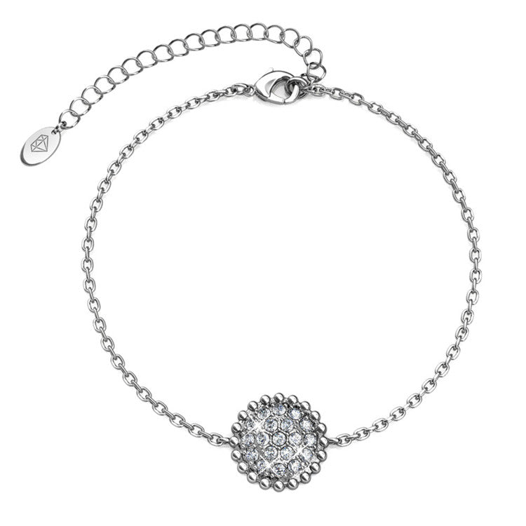 Versatile Stackable Pavé Circle Bracelet Chic Everyday Accessory / DB0012