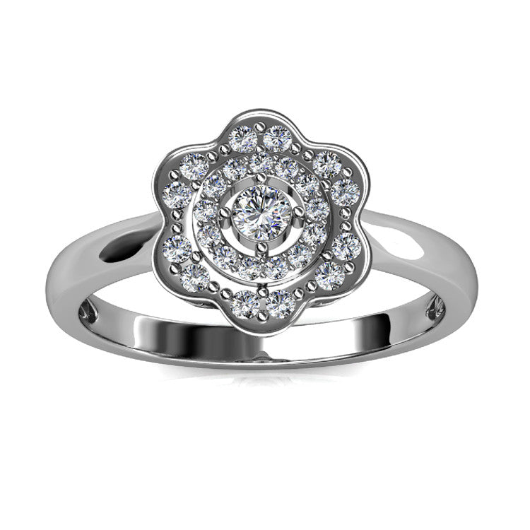 Elegant Quiet Casual Blossom Flower Ring Anti-Tarnish Gold Plated Ring/ DR0103