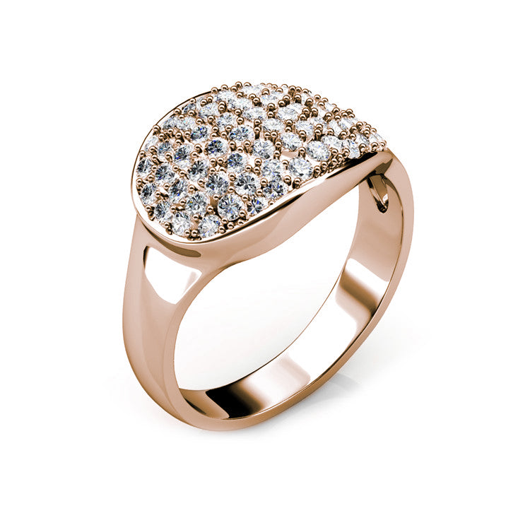 Cocktail Party Statement Ring Nickel Free Copper Oval Cluster Diamond Mens Wide Ring/ DR0171
